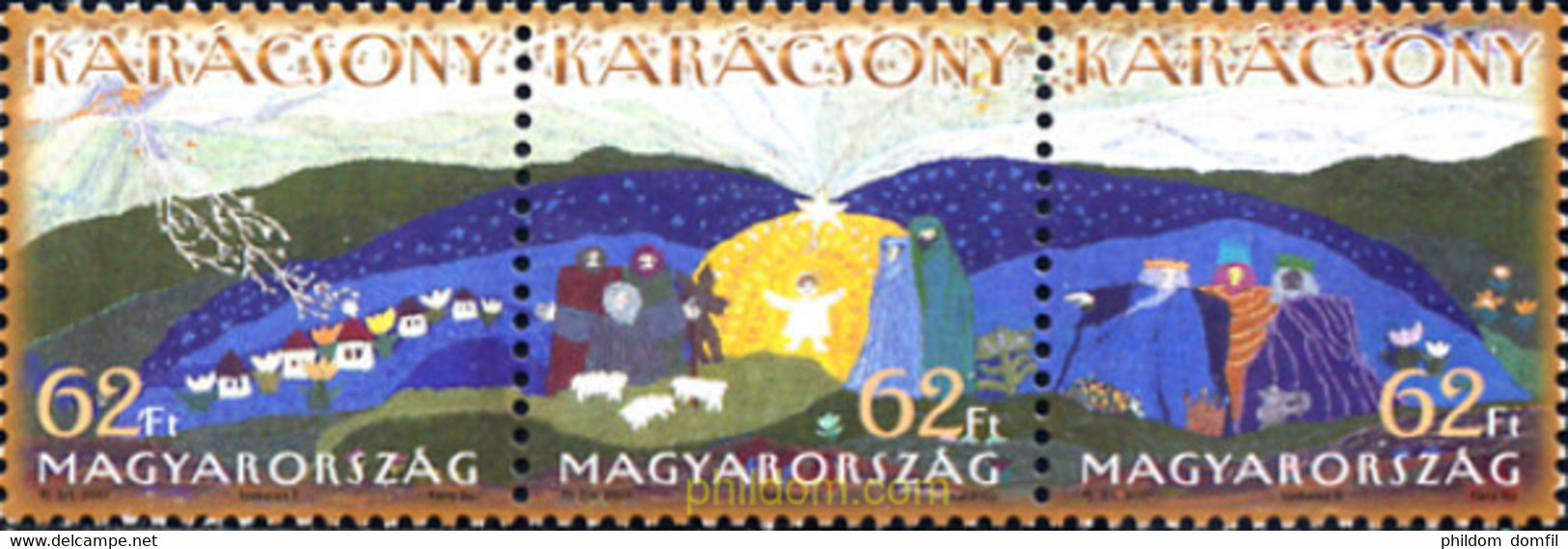 250124 MNH HUNGRIA 2007 NAVIDAD - Used Stamps