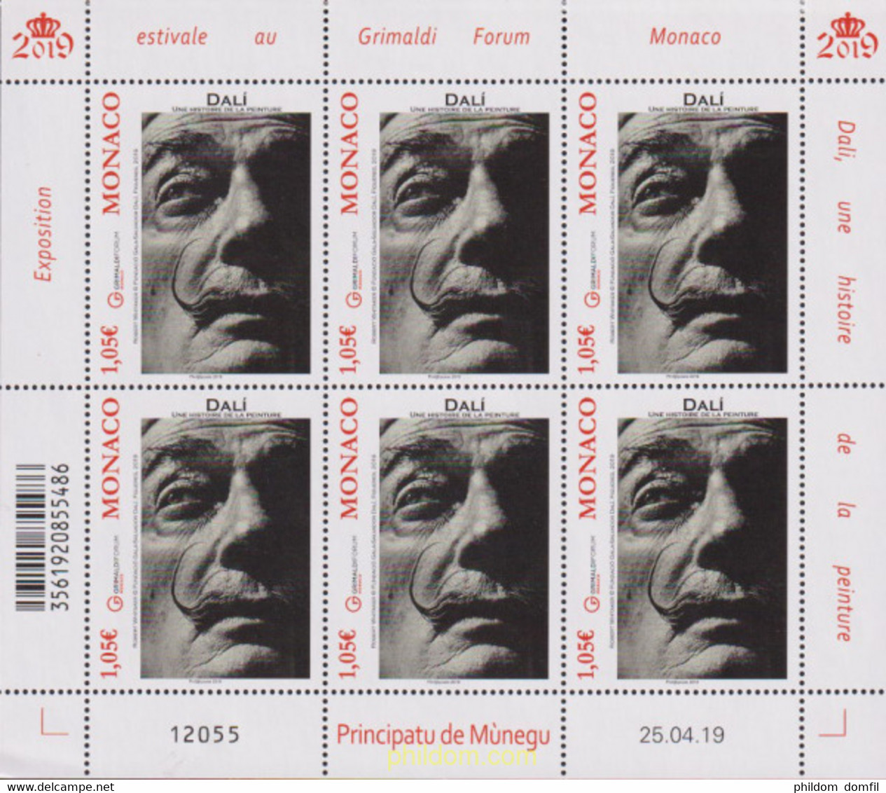 612305 MNH MONACO 2019 DALI, UNA HISTORIA DE LA PINTURA - Otros & Sin Clasificación