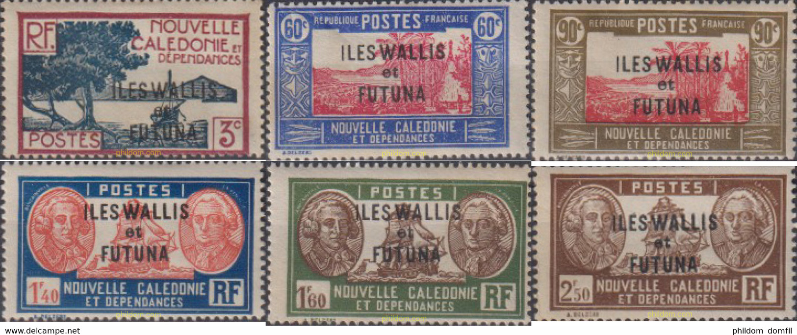 658439 HINGED WALLIS Y FUTUNA 1939 SELLOS DE NUEVA CALEDONIA SOBRECARGADOS - Used Stamps