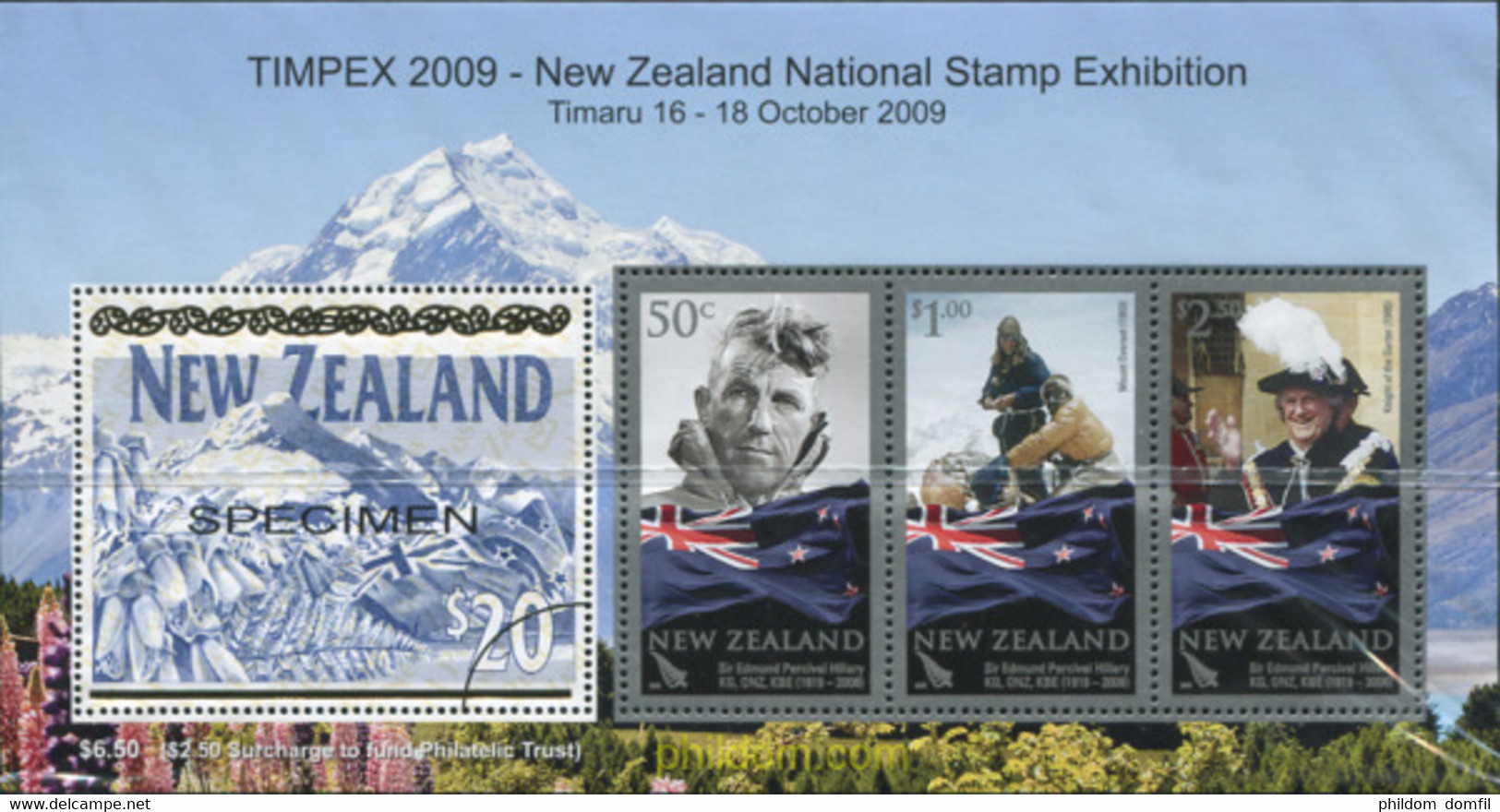 630007 MNH NUEVA ZELANDA 2009 TIMPEX 2009. EXPOSICION FILATELICA NACIONAL EN TIMARU - Variétés Et Curiosités