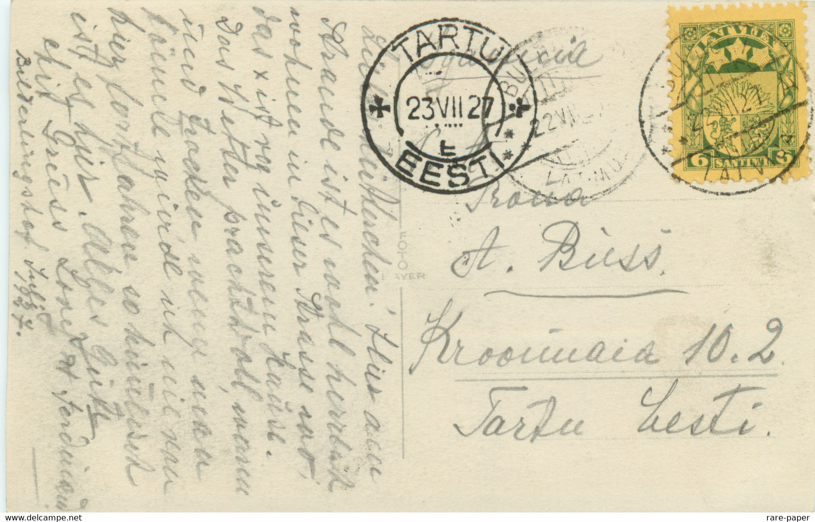 Estonia Tartu Bulduri Leelais Prospekts Pharmacy 1927 - Estonie