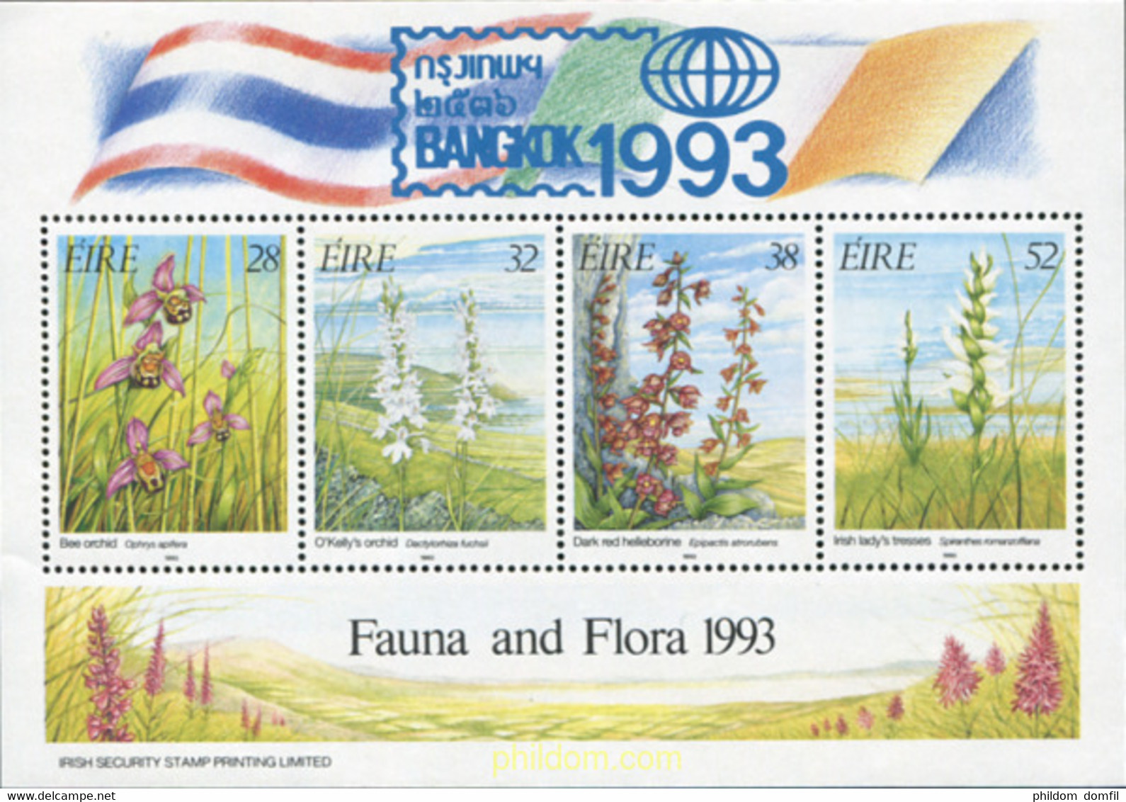 634517 MNH IRLANDA 1993 BANGKOK 1993. EXPOSICION FILATELICA INTERNACIONAL - Collections, Lots & Séries