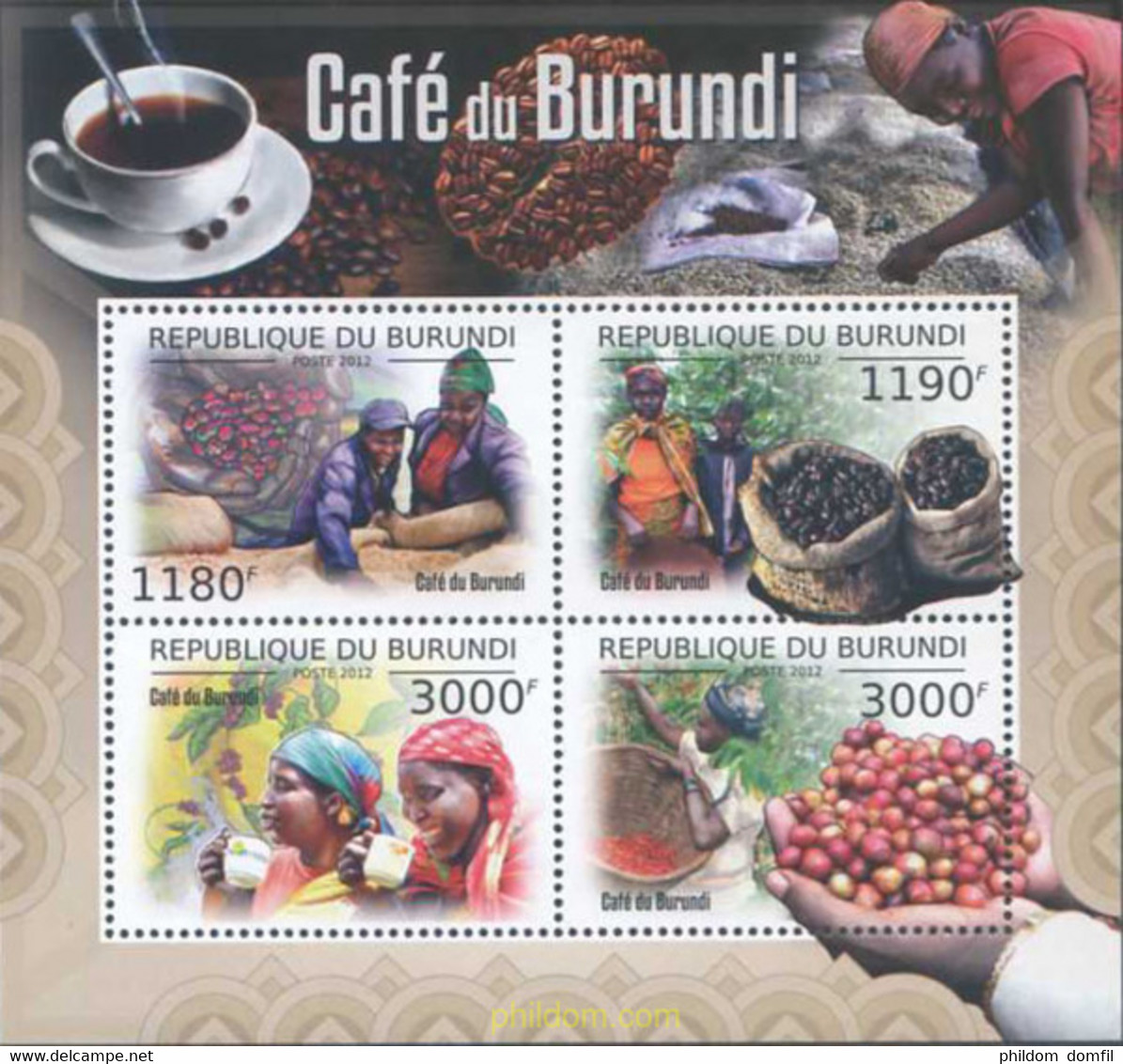 639147 MNH BURUNDI 2012 CAFE DE BURUNDI - Gebraucht