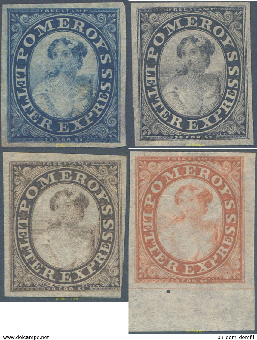 650361 MNH ESTADOS UNIDOS 1844 USA LOCAL POMEROYS, 117L3... PROOF - Locals & Carriers