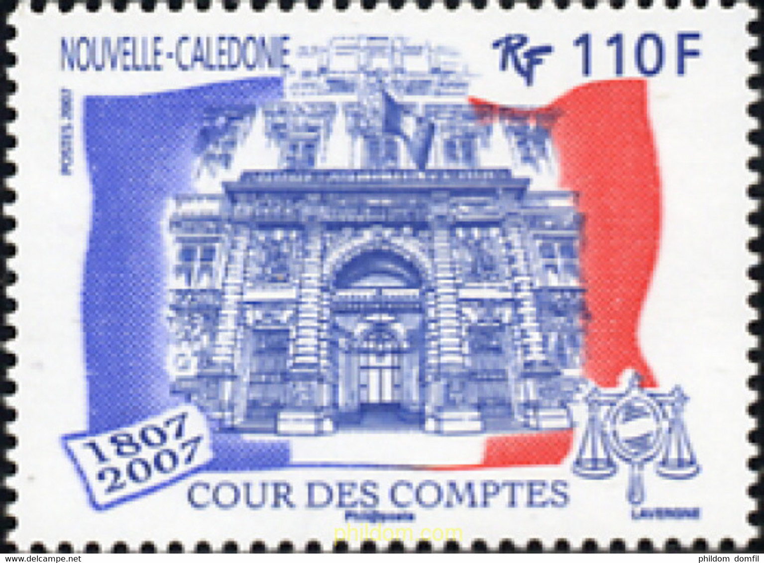 225087 MNH NUEVA CALEDONIA 2007 TRIBUNAL DE CUENTAS - Oblitérés