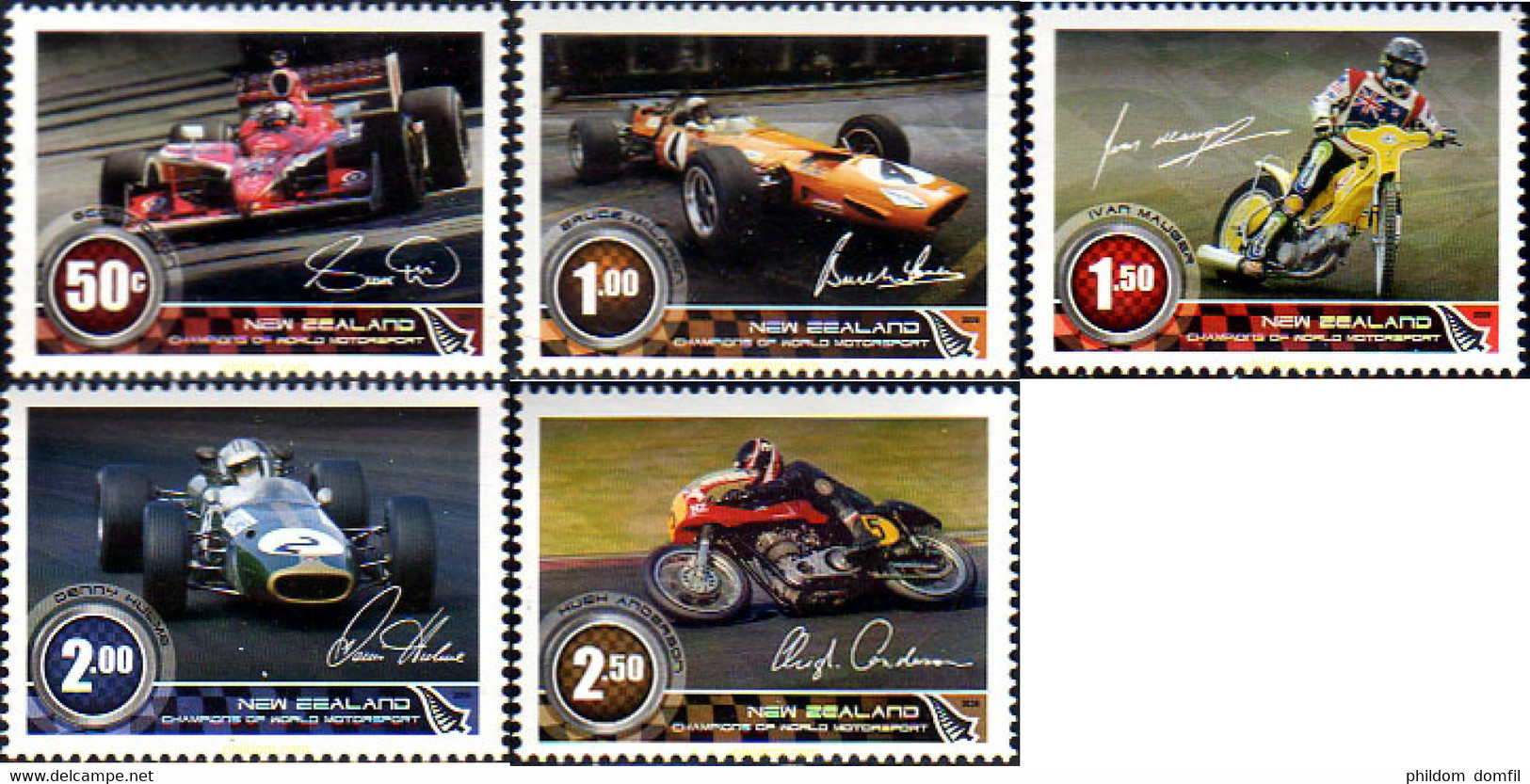 222668 MNH NUEVA ZELANDA 2009 CAMPEONATOS DEL MUNDO DEL DEPORTE DEL MOTOR - Variétés Et Curiosités