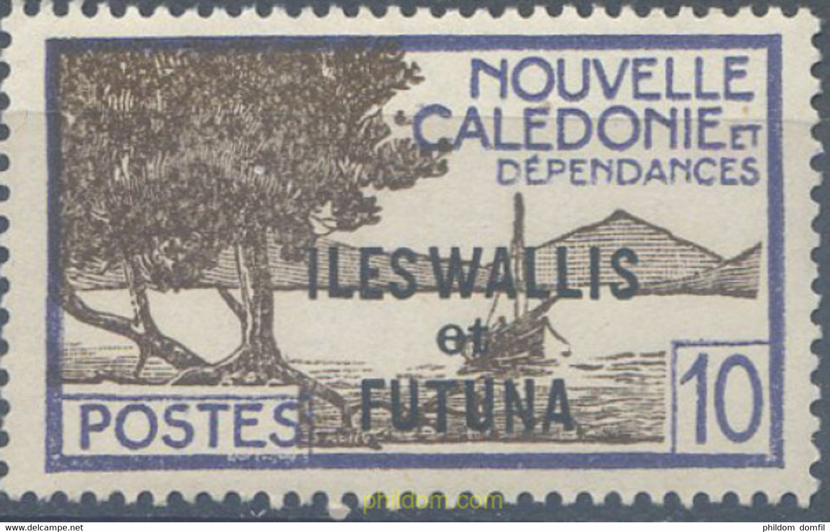 658494 HINGED WALLIS Y FUTUNA 1944 SELLOS DE NUEVA CALEDONIA DE 1928-38 SIN RF SOBRECARGADOS - Usados