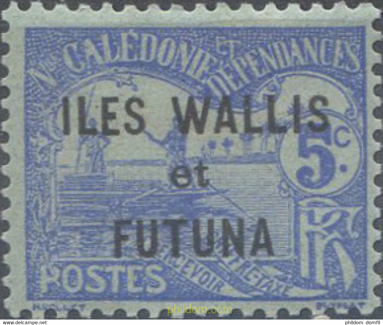 658506 HINGED WALLIS Y FUTUNA 1920 SELLOS DE TASA DE NOVA CALEDONIA DEL 1906 SOBRECARGADOS - Gebruikt