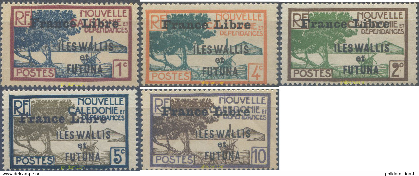 658484 MNH WALLIS Y FUTUNA 1941 SELLOS DEL 1930-29 SOBRECARGADOS - Gebraucht