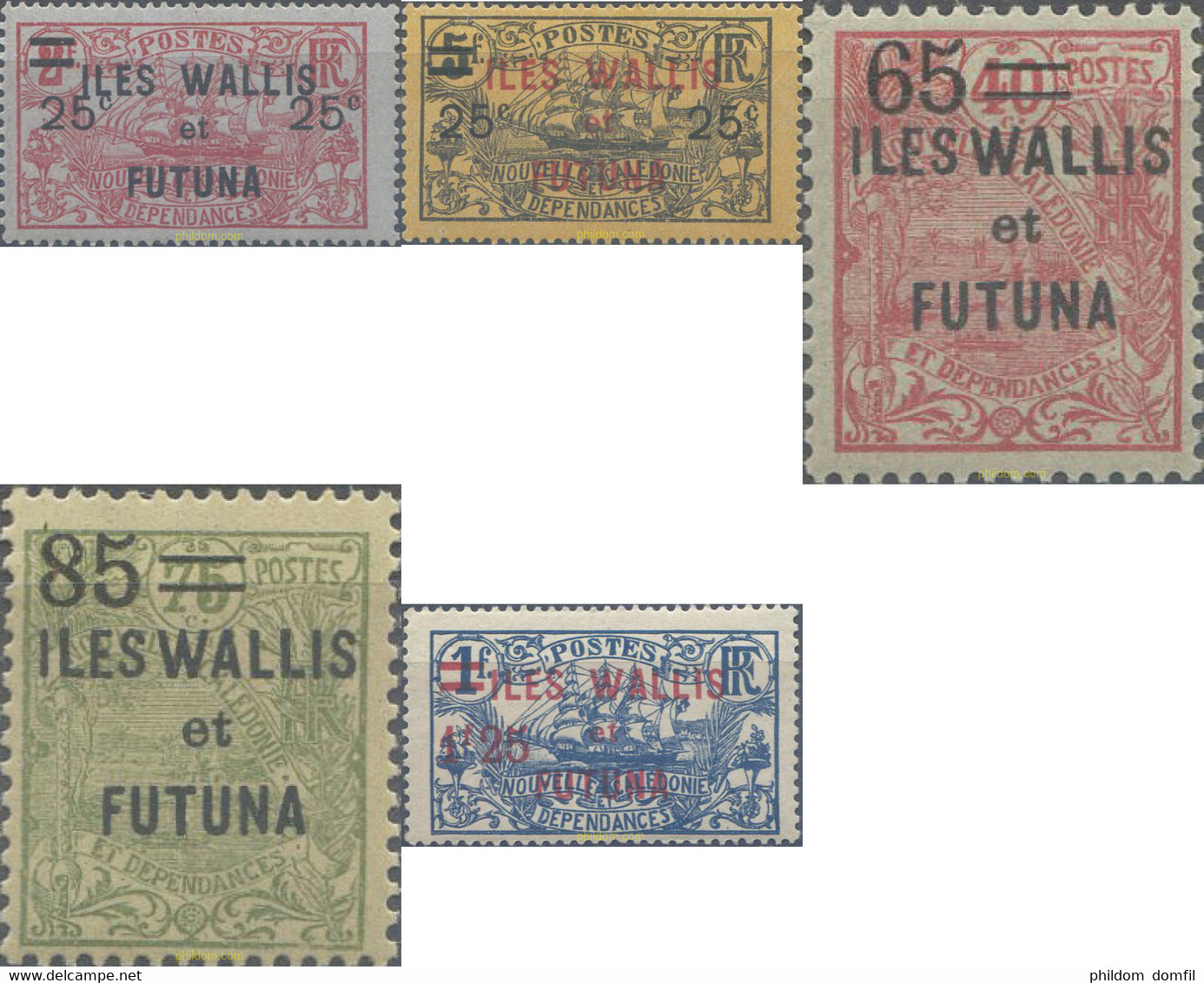 658579 HINGED WALLIS Y FUTUNA 1924 SELLOS DEL 1920 CON NUEVO VALOR - Used Stamps