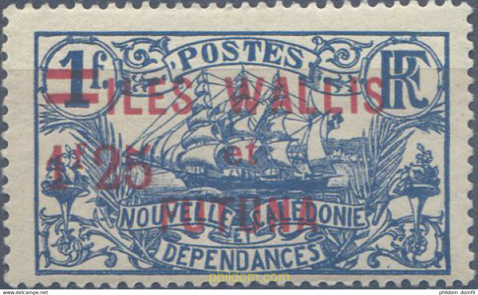 658580 HINGED WALLIS Y FUTUNA 1924 SELLOS DEL 1920 CON NUEVO VALOR - Used Stamps