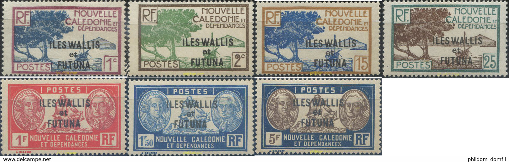 658595 MNH WALLIS Y FUTUNA 1930 SELLOS DE NUEVA CALEDONIA DE 1928-38 SOBRECARGADOS - Used Stamps