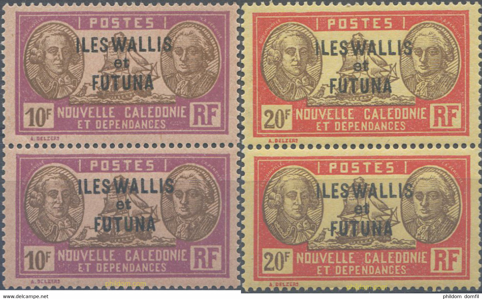 658606 MNH WALLIS Y FUTUNA 1930 SELLOS DE NUEVA CALEDONIA DE 1928-38 SOBRECARGADOS - Gebruikt