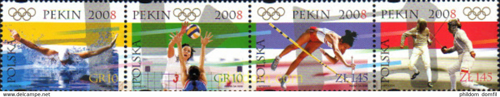 237084 MNH POLONIA 2008 29 JUEGOS OLIMPICOS VERANO PEKÍN 2008 - Ohne Zuordnung