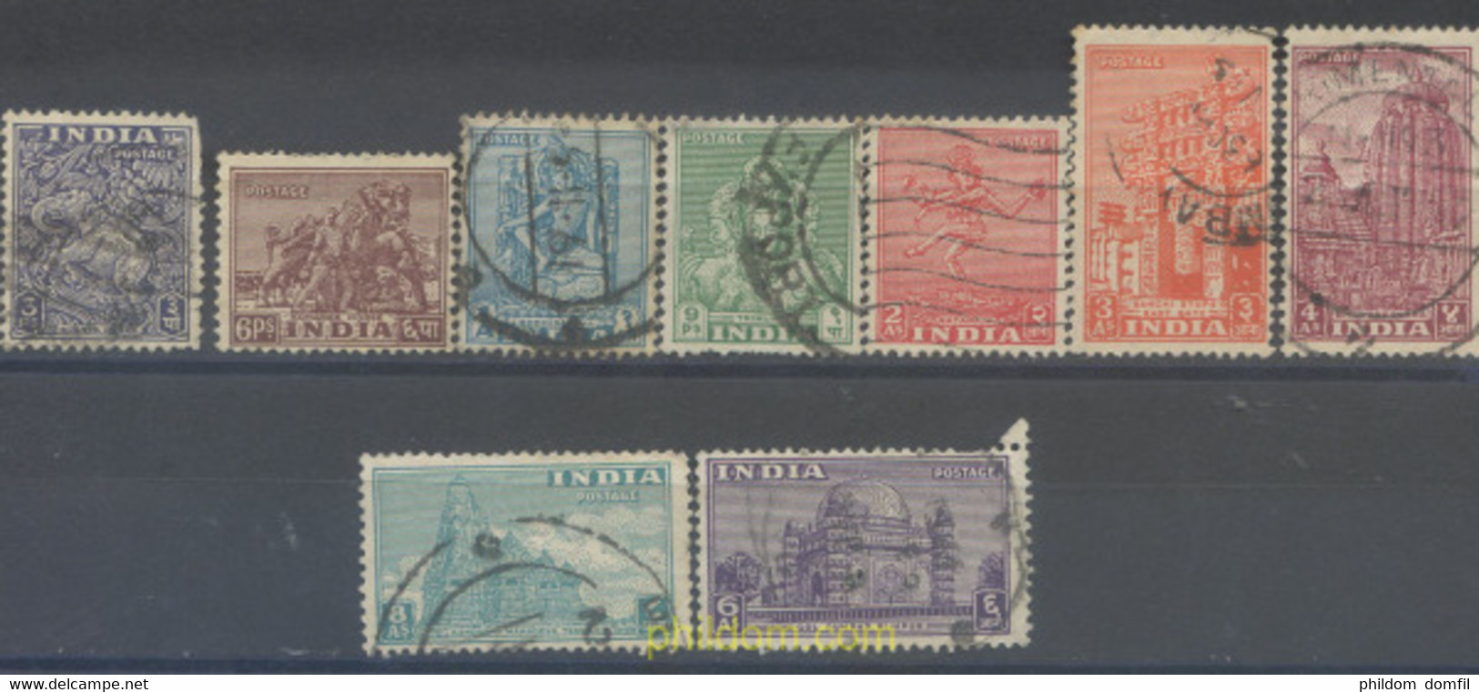 662030 USED INDIA 1949 2 ANIVERSARIO DE LA INDEPENDENCIA. FILIGRANA ESTRELLA MULTIPLE - Ongebruikt