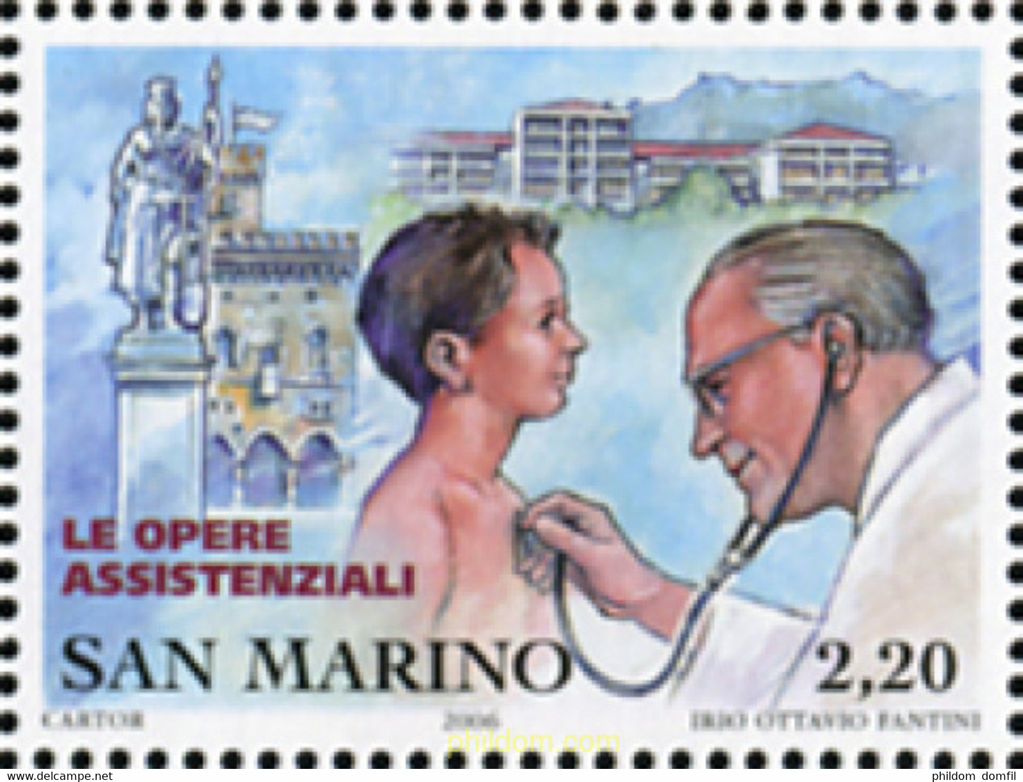 220132 MNH SAN MARINO 2006 ASISTENCIA A ENFERMOS NECESITADOS - Used Stamps