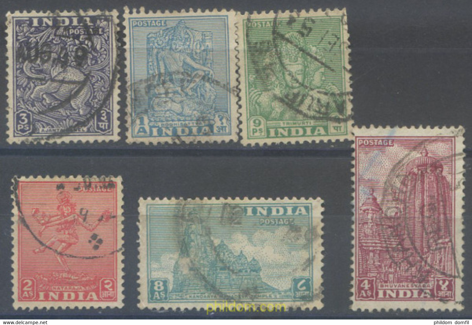 662031 USED INDIA 1949 2 ANIVERSARIO DE LA INDEPENDENCIA. FILIGRANA ESTRELLA MULTIPLE - Unused Stamps