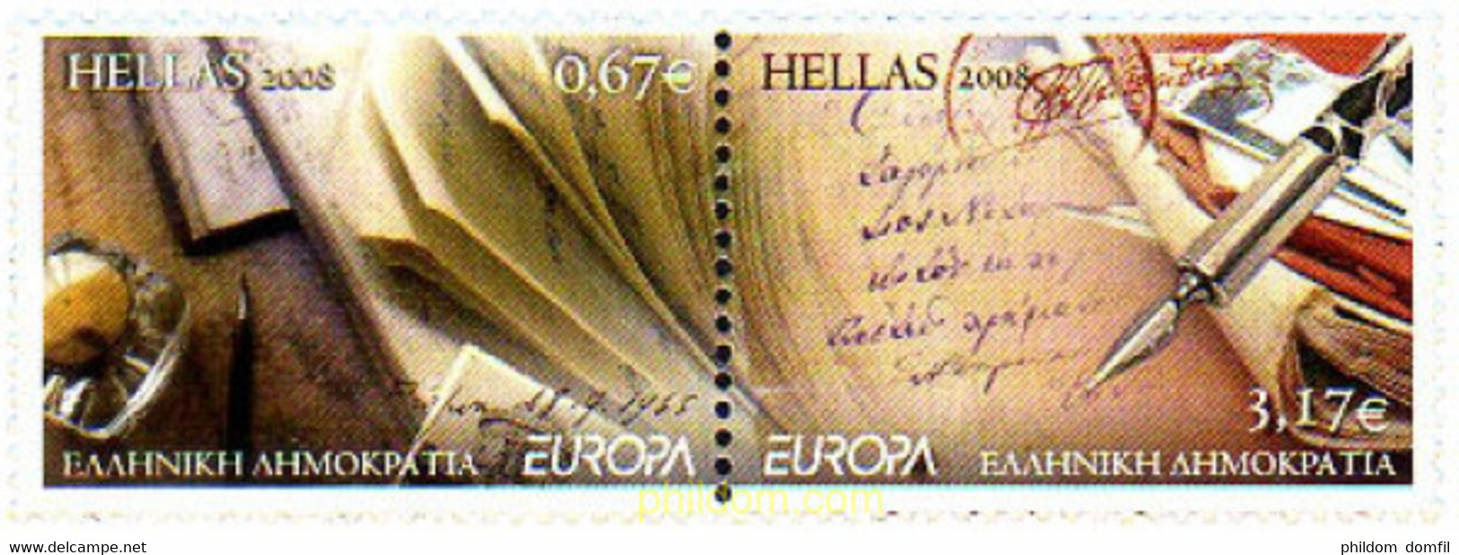 280379 MNH GRECIA 2008 EUROPA CEPT 2008 CARTAS - Otros & Sin Clasificación