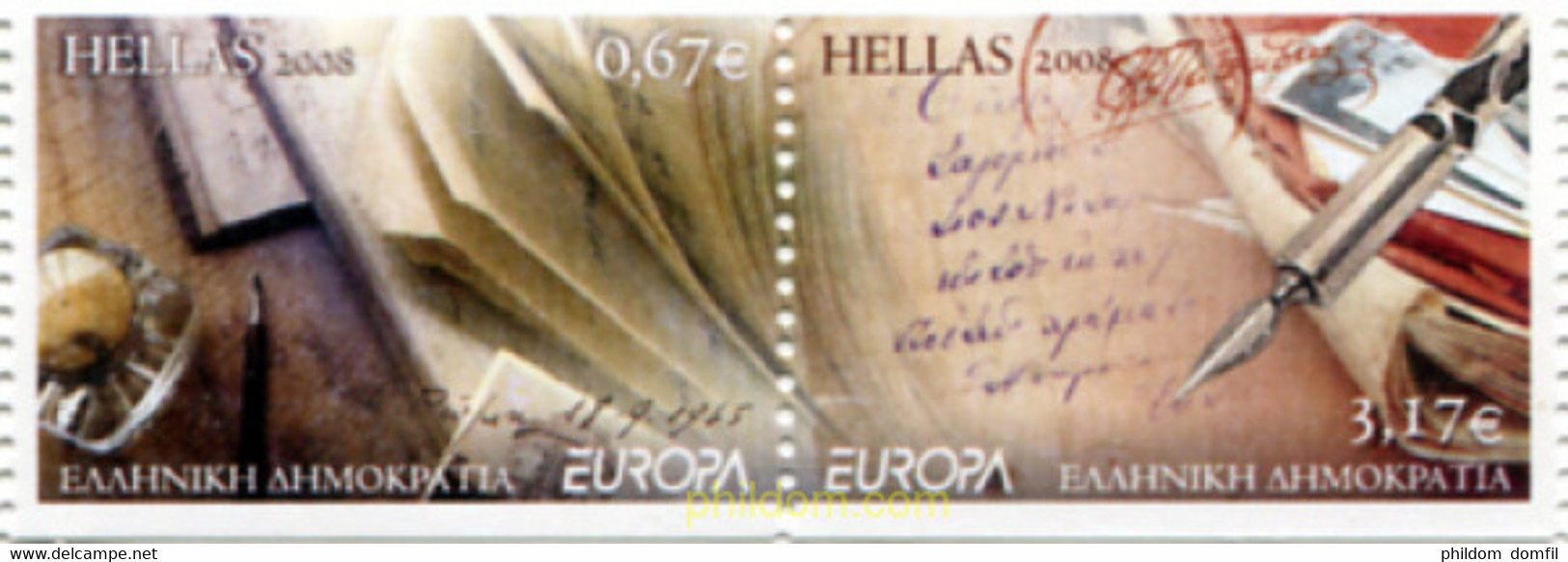 321090 MNH GRECIA 2008 EUROPA CEPT 2008 CARTAS - Otros & Sin Clasificación