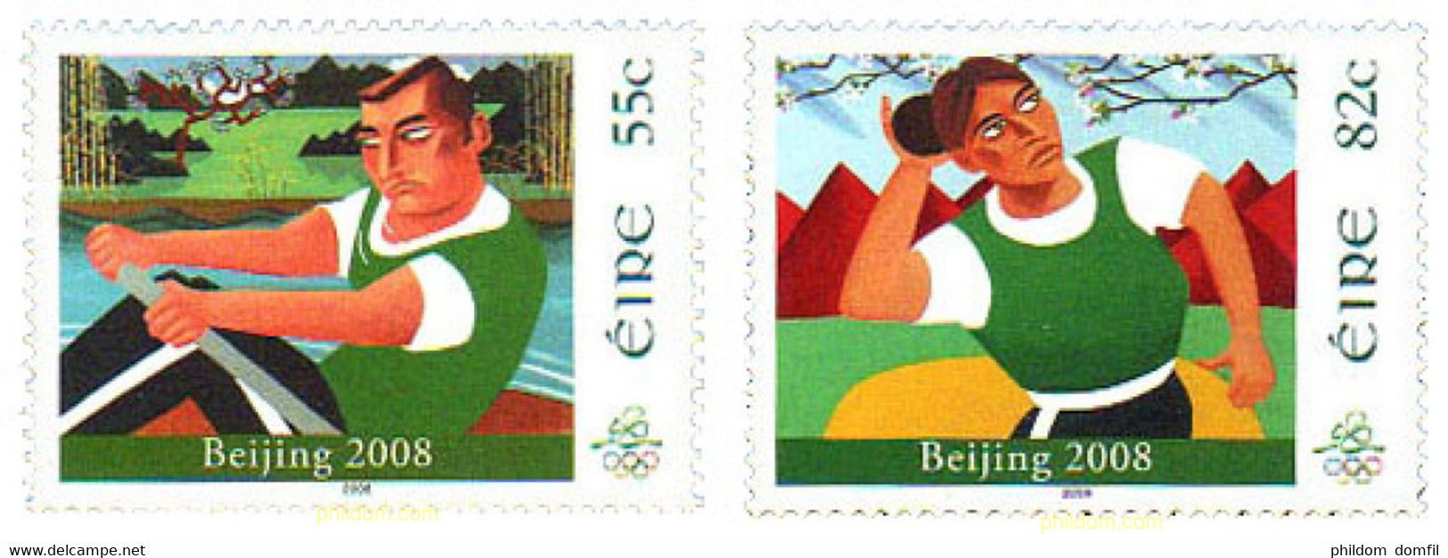 219209 MNH IRLANDA 2008 29 JUEGOS OLIMPICOS VERANO PEKÍN 2008 - Collections, Lots & Séries