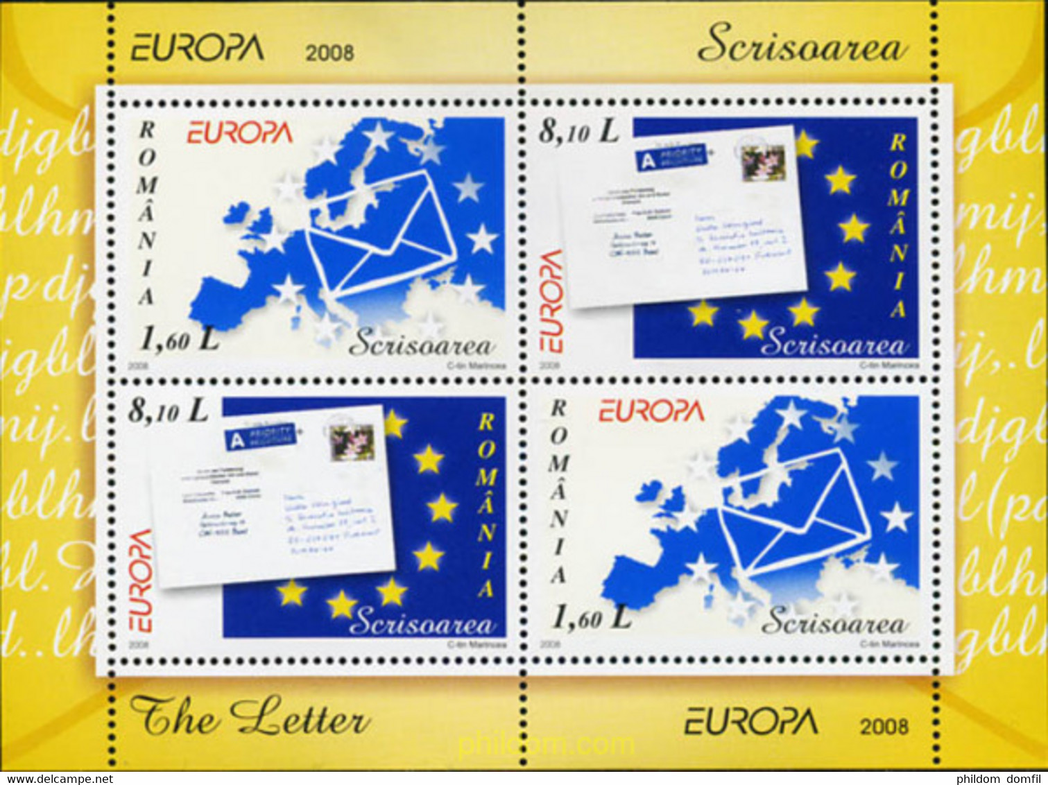 218302 MNH RUMANIA 2008 EUROPA CEPT 2008 CARTAS - Other & Unclassified