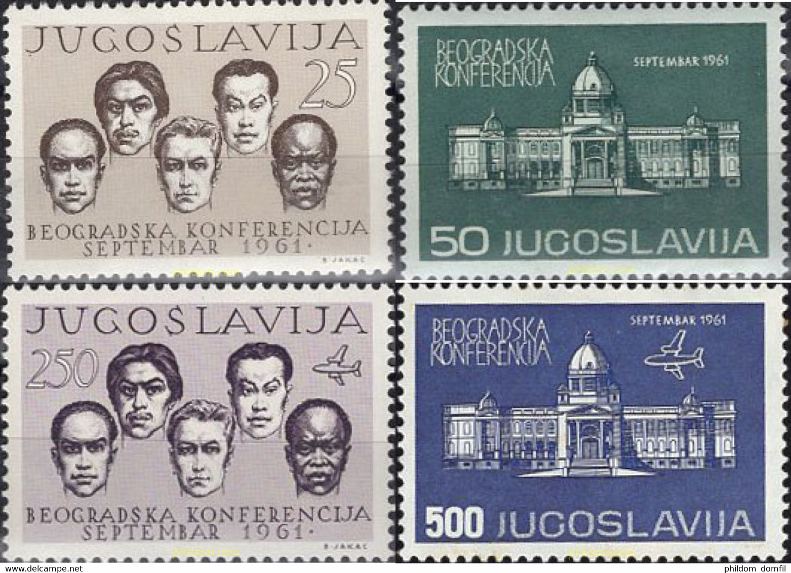 670178 MNH YUGOSLAVIA 1961 CONFERENCIA DE BELGRADO - Collections, Lots & Séries