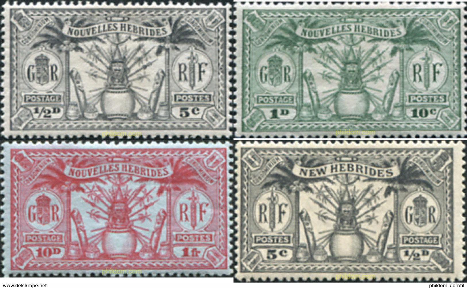 673059 HINGED NUEVAS HEBRIDAS 1925 SERIE BASICA - Collections, Lots & Séries