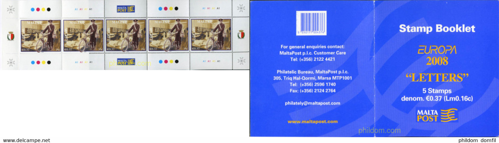 341177 MNH MALTA 2008 EUROPA CEPT 2008 CARTAS - Otros & Sin Clasificación