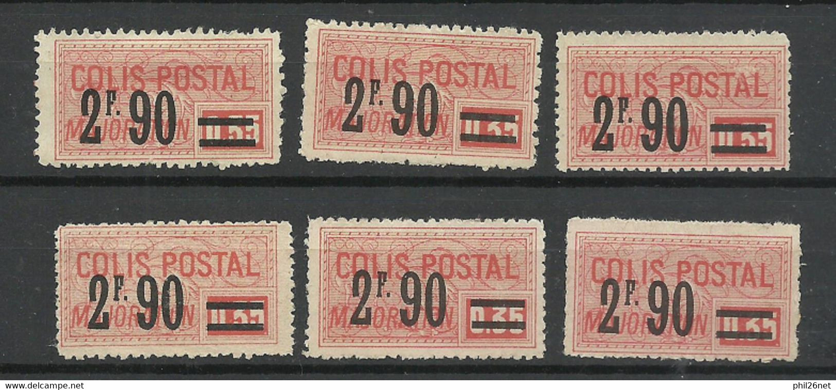 France  Colis Postaux N°  45  X  6    Neufs   ( *  )    B/TB    Voir Scans Soldé ! ! ! - Mint/Hinged