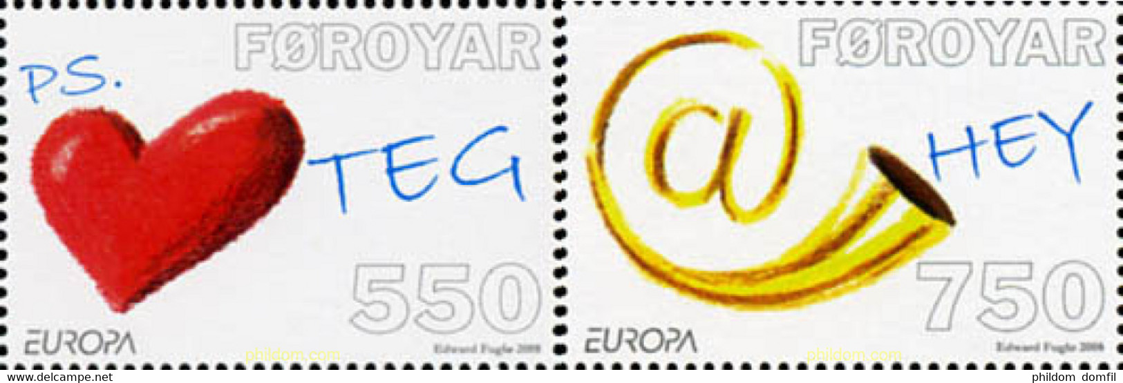 215702 MNH FEROE 2008 EUROPA CEPT 2008 CARTAS - Andere & Zonder Classificatie