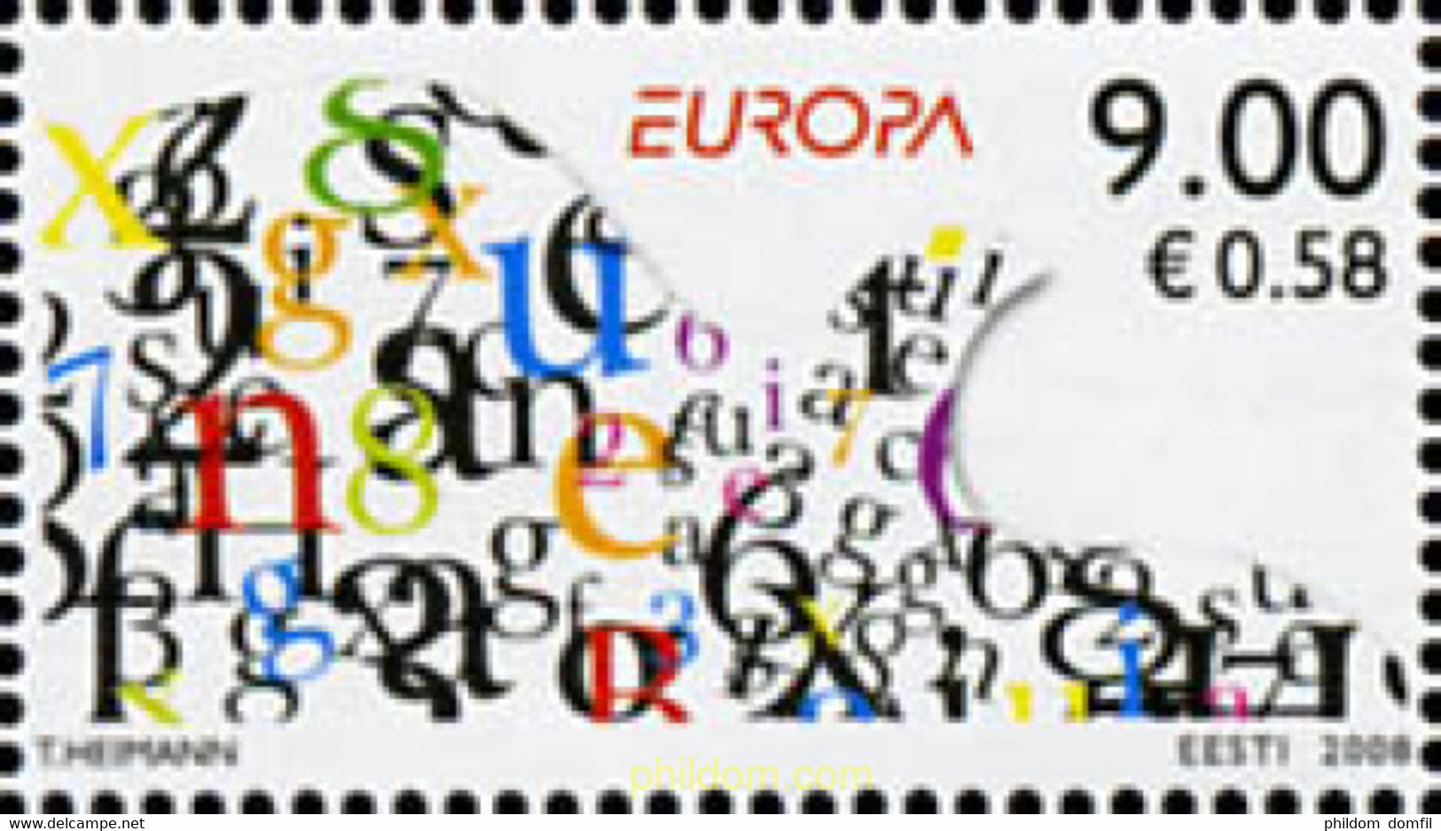 215700 MNH ESTONIA 2008 EUROPA CEPT 2008 CARTAS - Other & Unclassified