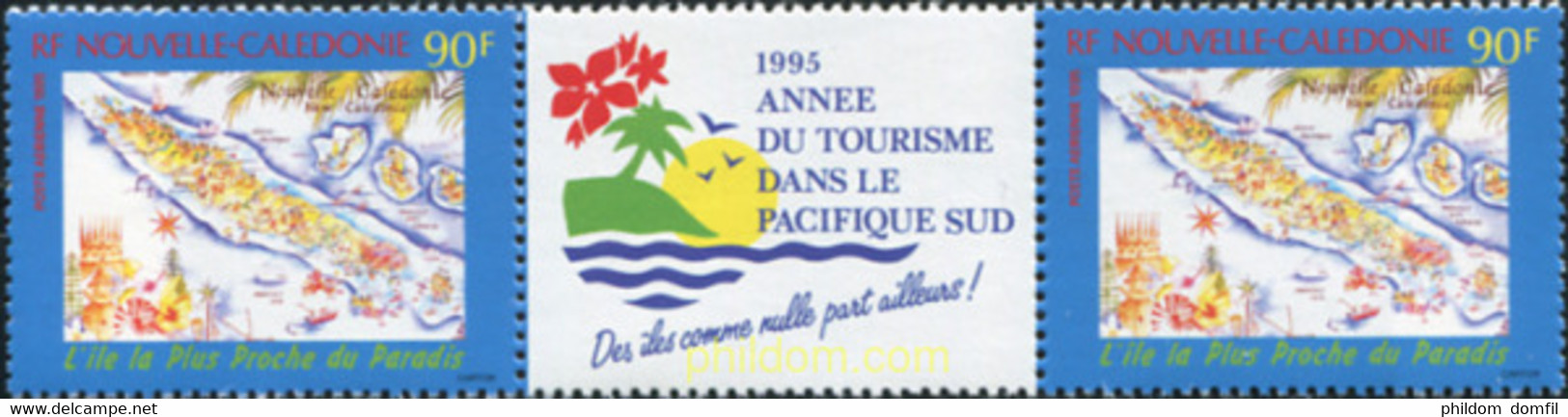 678597 MNH NUEVA CALEDONIA 1995 AÑO DEL TURISMO EN EL PACIFICO SUR - Used Stamps