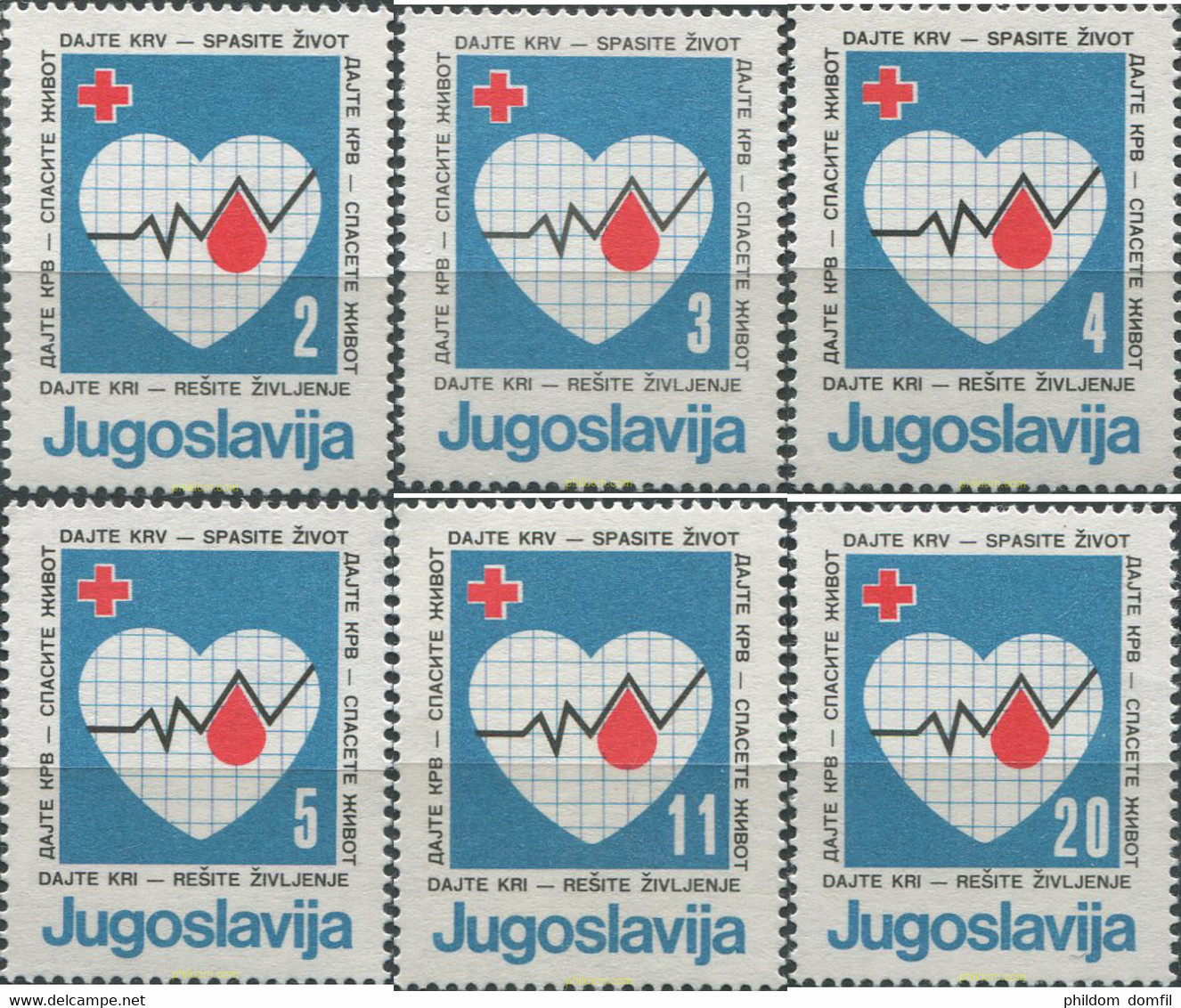 680648 MNH YUGOSLAVIA 1986 SELLOS DE LA BENEFICIENCIA. A FAVOR DE LA CRUZ ROJA - Colecciones & Series