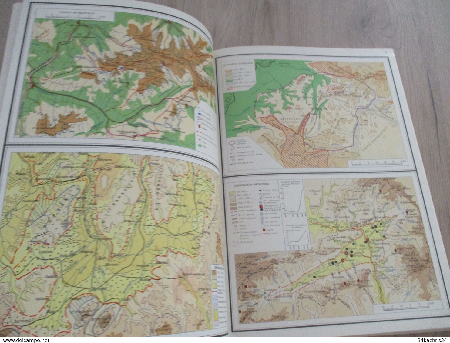 Roumanie Romania tlas geografic republica socialista Romania  1965  Bucaresti110 p +74 photos