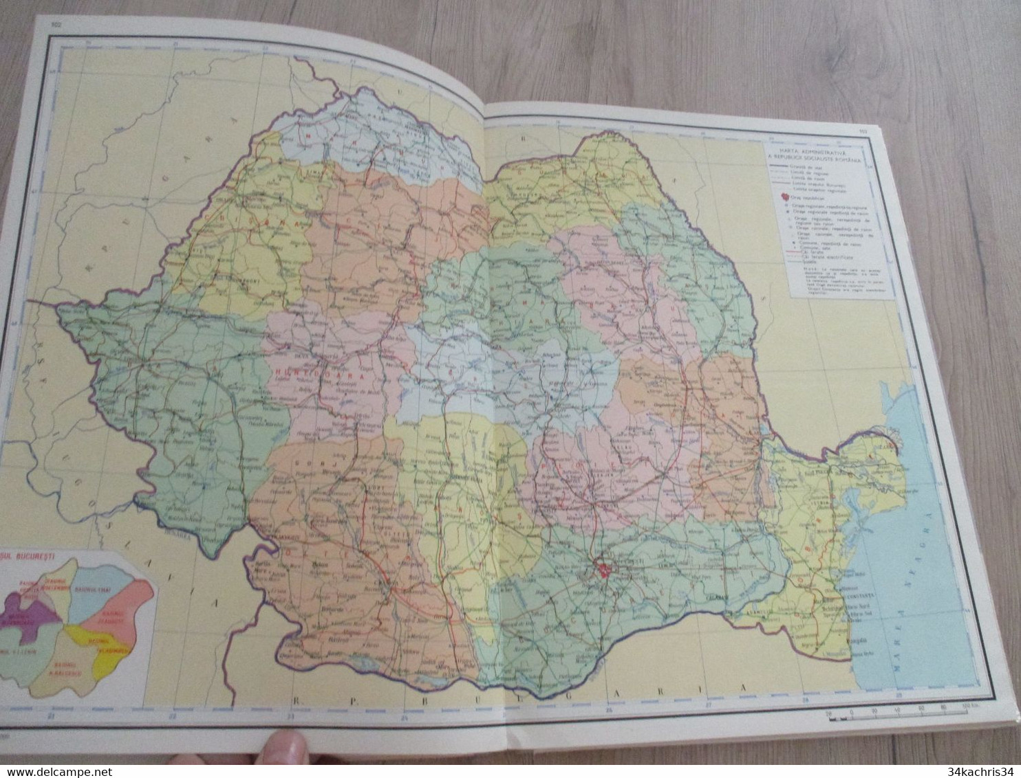 Roumanie Romania tlas geografic republica socialista Romania  1965  Bucaresti110 p +74 photos