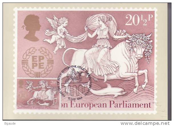 G B  CARTE MAXIMUM NUM.YVERT 1129 LE PARLEMENT EUROPEEN - Tarjetas PHQ