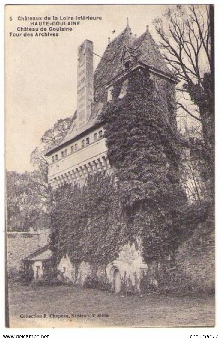 (44) 533, Haute-Goulaine, Chapeau 5, Château De Goulaine, Tour Des Archives - Haute-Goulaine