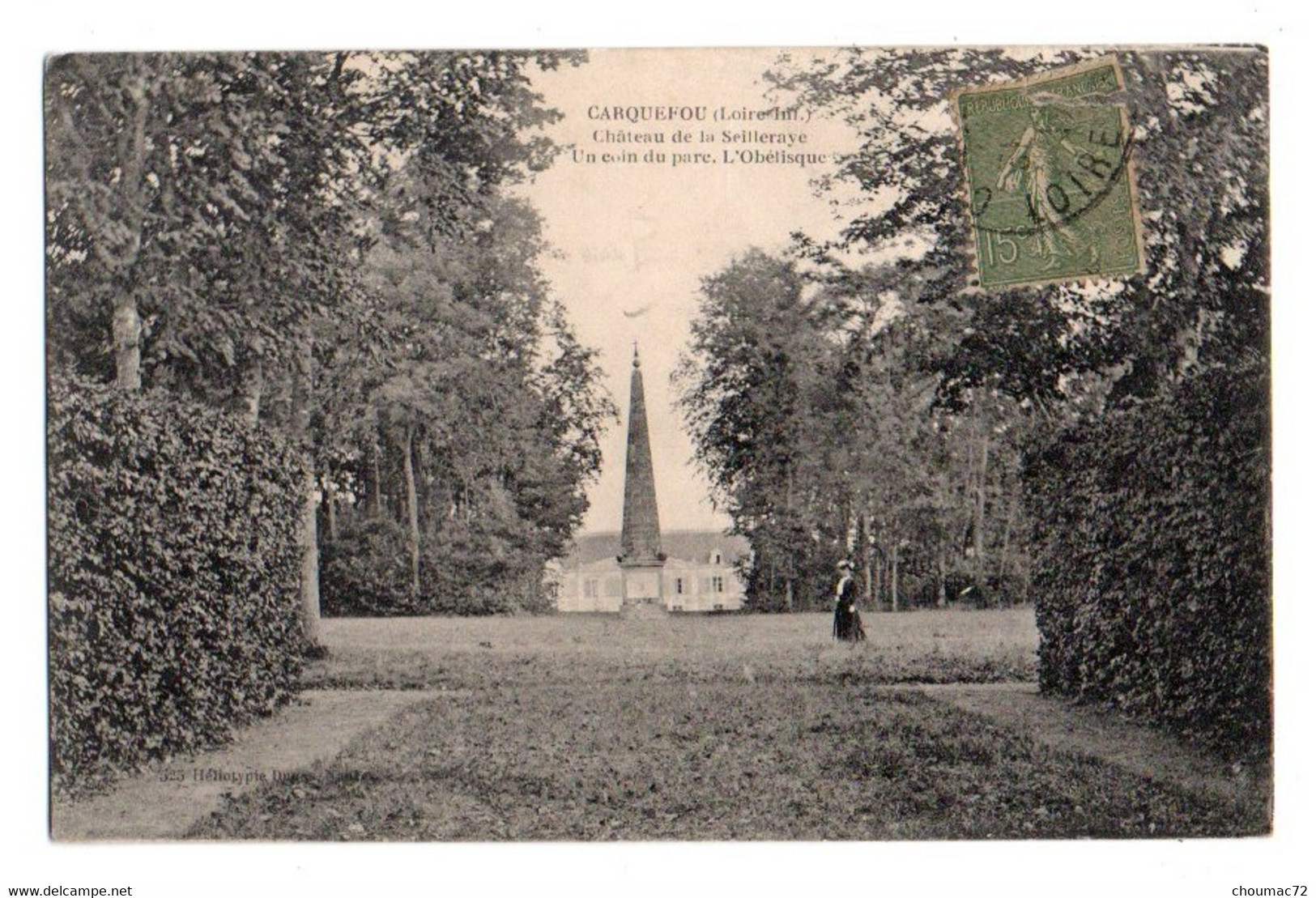 (44) 835, Carquefou , Château De La Seilleraye, Un Coin Du Parc, L'Obélisque, état - Carquefou