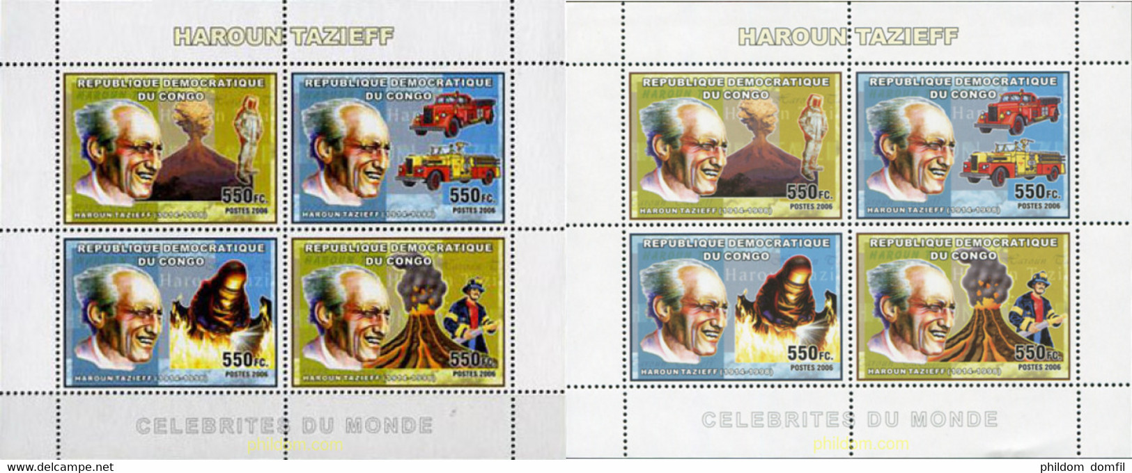 207148 MNH CONGO. República Democrática 2006 HAROUN TAZIEFF - VULCANOLOGO - Afgestempeld