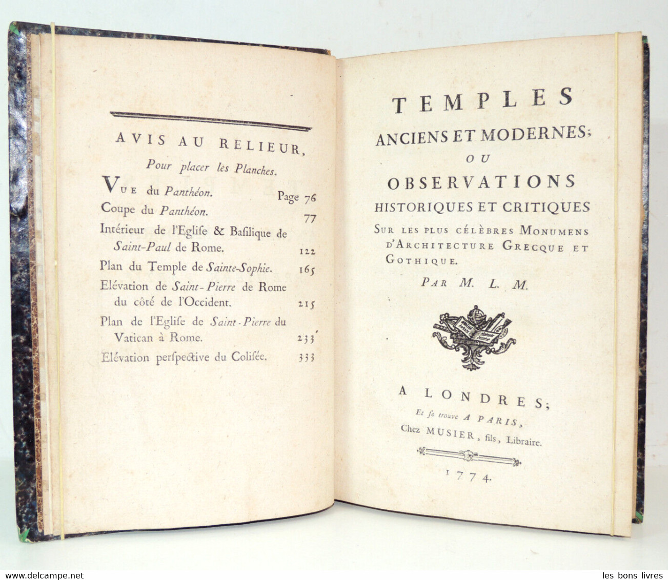 1774. Temples Anciens Et Modernes Monumens Grecques & Gothique 7 Planches Rare !- - Before 18th Century