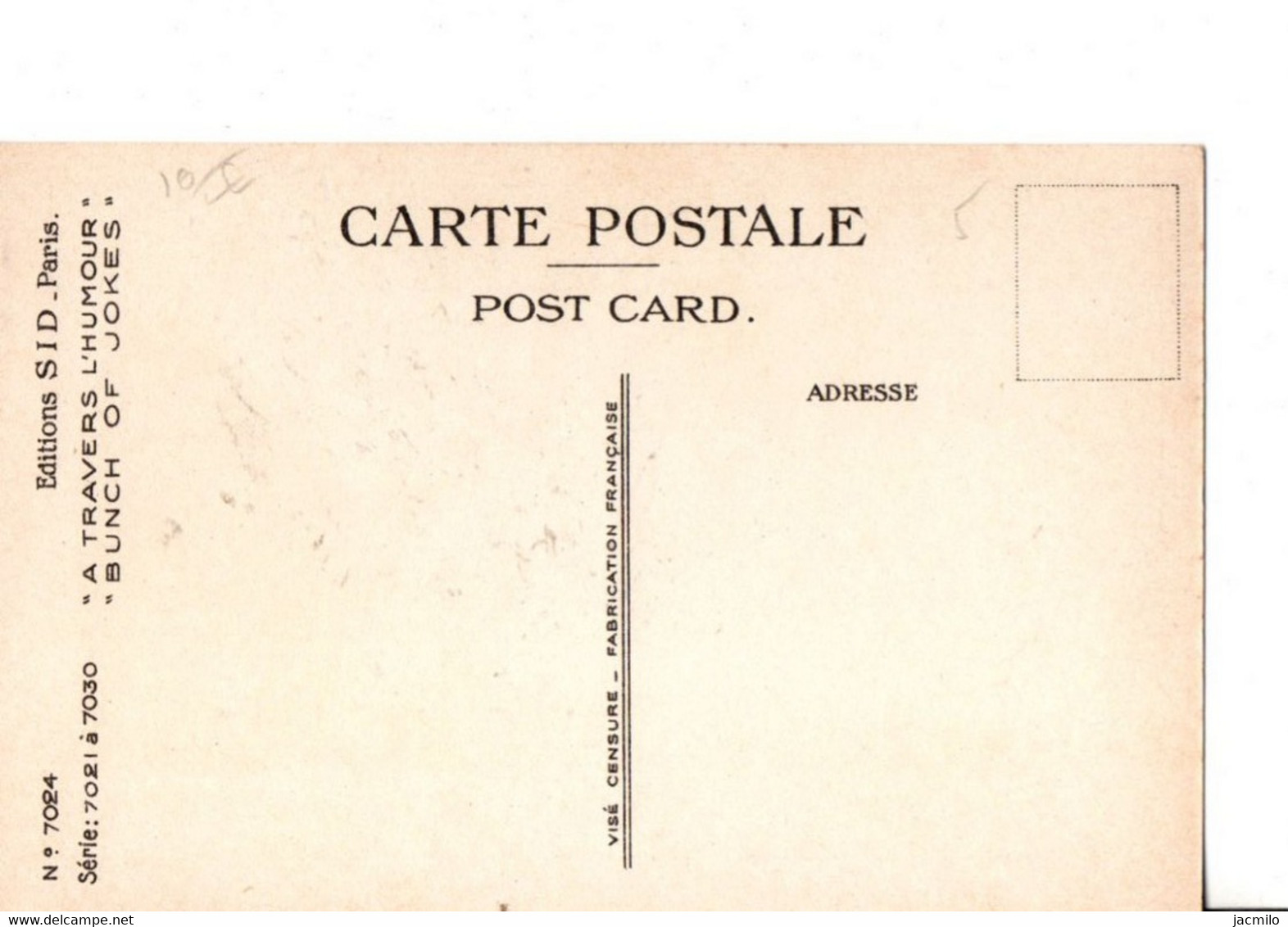 N°7024. Série 7021 à 7030. Edit. SID-Paris "A Travers L'humour". TRES BON ETAT.  La Disposition Du Tableau..... - Mich
