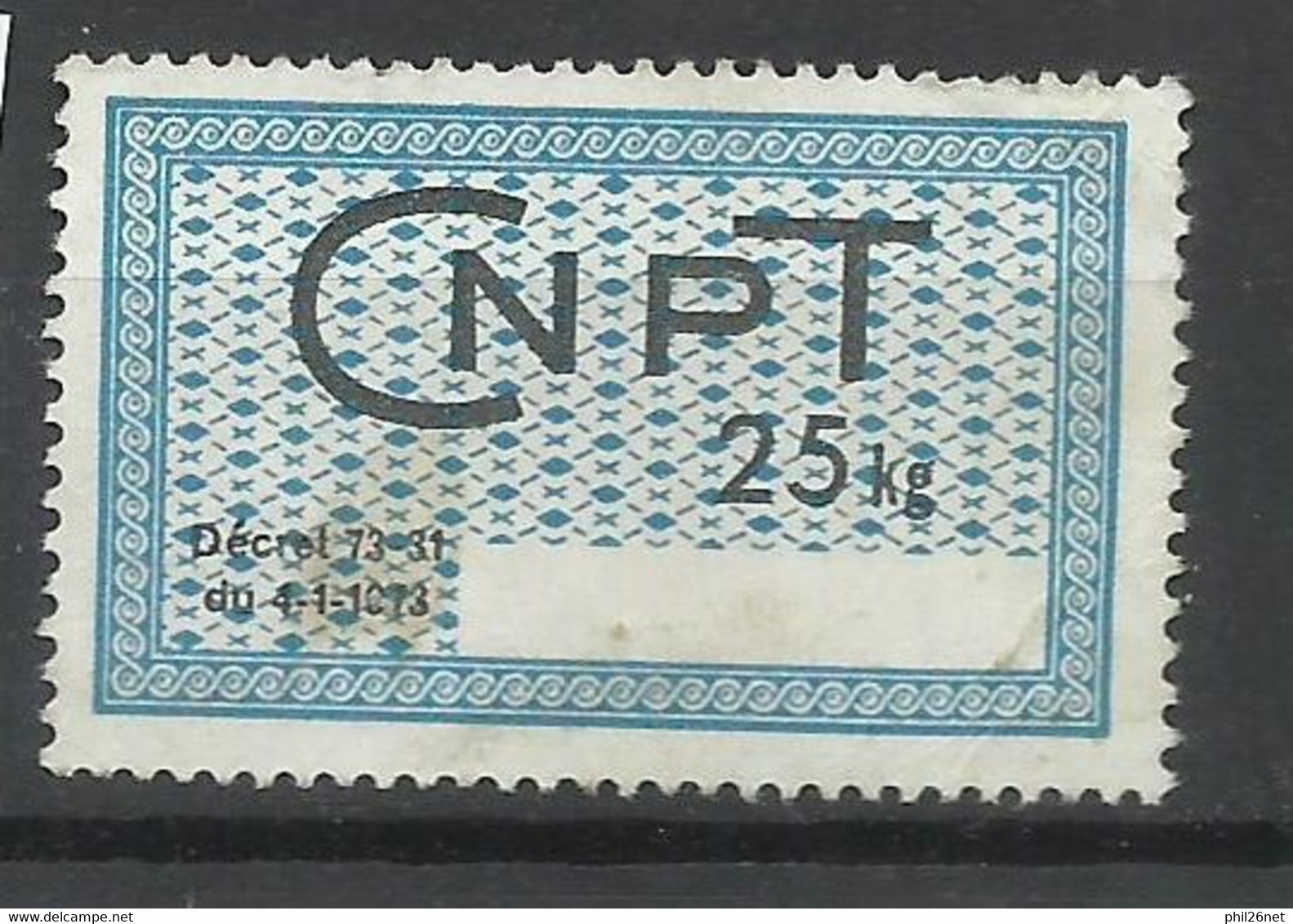 France   Fiscaux Comité National Des Pommes De Terre CNPT  N° 1  Neuf  (* )    B/TB    Voir Scans  Soldé ! ! ! - Nuovi