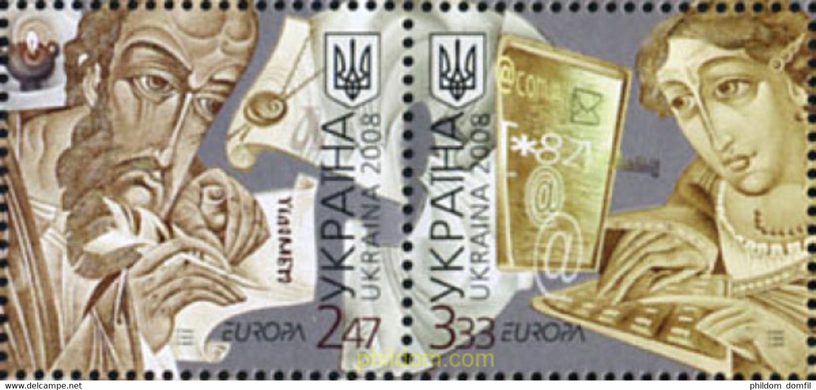 297689 MNH UCRANIA 2008 EUROPA CEPT 2008 CARTAS - Other & Unclassified