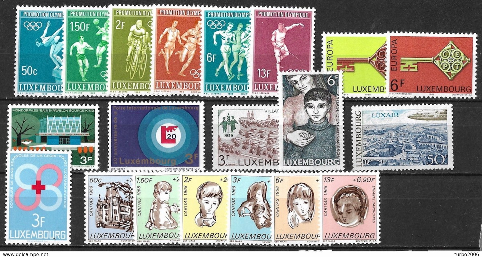 Luxemburg 1968 All Sets Complete MNH Michel 765 / 784 - Años Completos