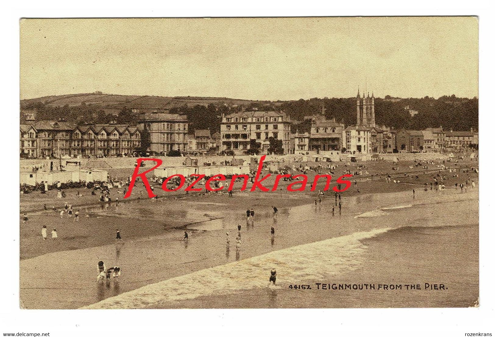 Teignmouth From The Pier UK United Kingdom Royaume-Uni CPA Teignbridge Devon Exeter Rare Old Postcard - Exeter