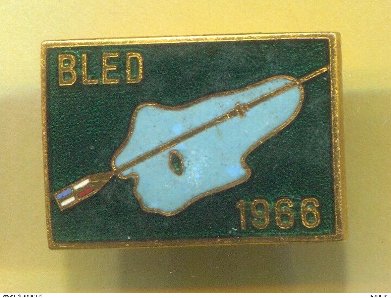 Rowing Kayak Canoe - FISA World Championship Bled Slovenia 1966. ( Ex Yugoslavia ), Vintage Pin Badge Abzeichen, Enamel - Kanu