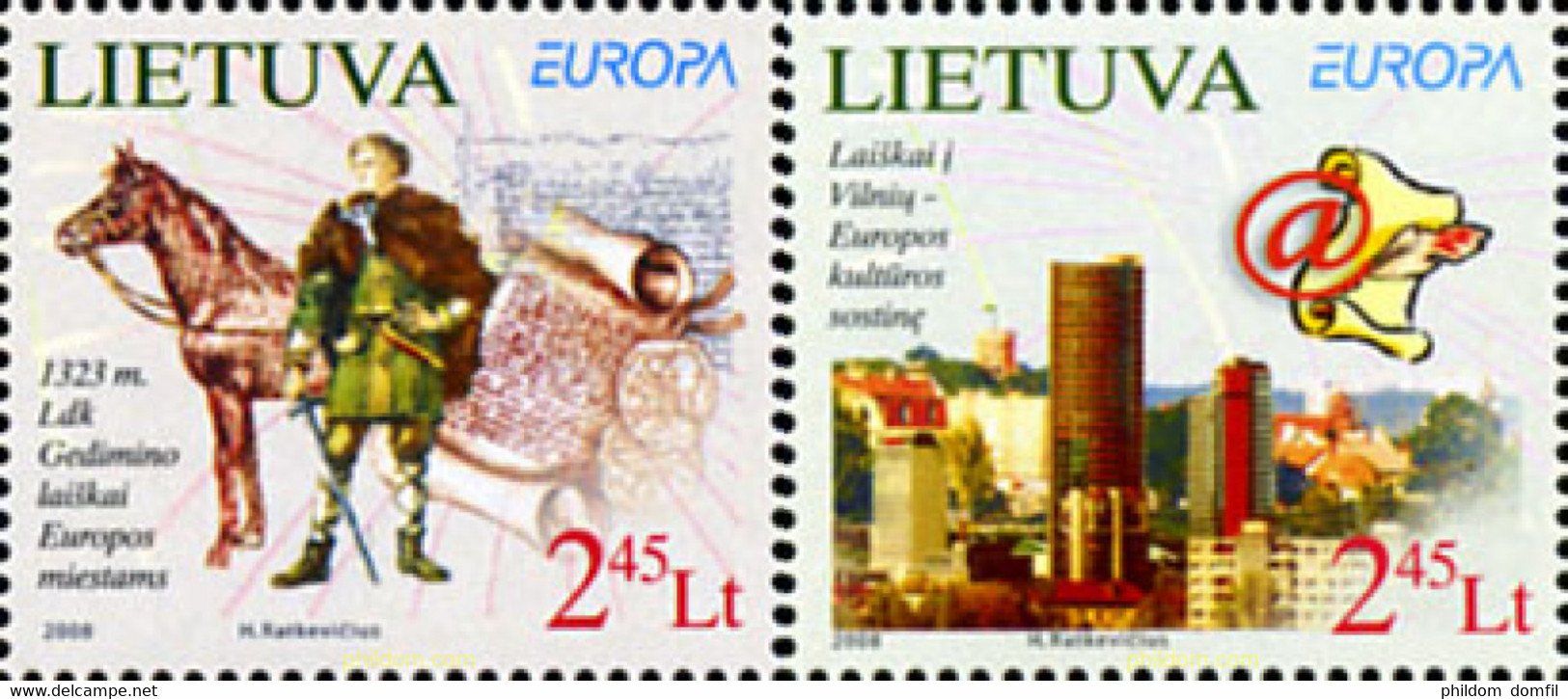 216098 MNH LITUANIA 2008 EUROPA CEPT 2008 CARTAS - Otros & Sin Clasificación