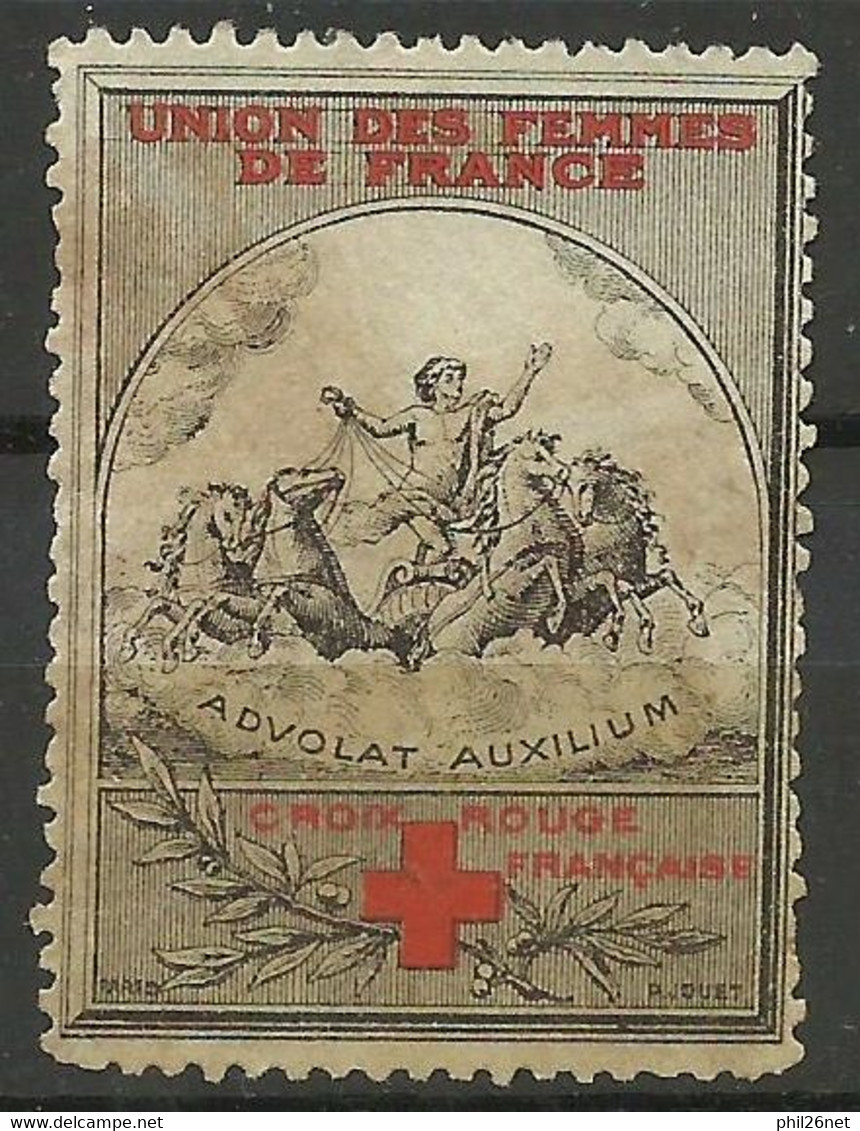France  Vignette Illustrée Croix Rouge Union Des Femmes De France  Neuf ( * )      AB/B Voir Scan  Soldé ! ! ! - Cruz Roja
