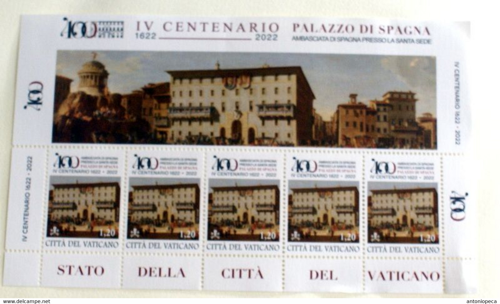 VATICAN 2022, CENTENARY PALAZZO DI SPAGNA MINISHEET MNH** - Nuovi