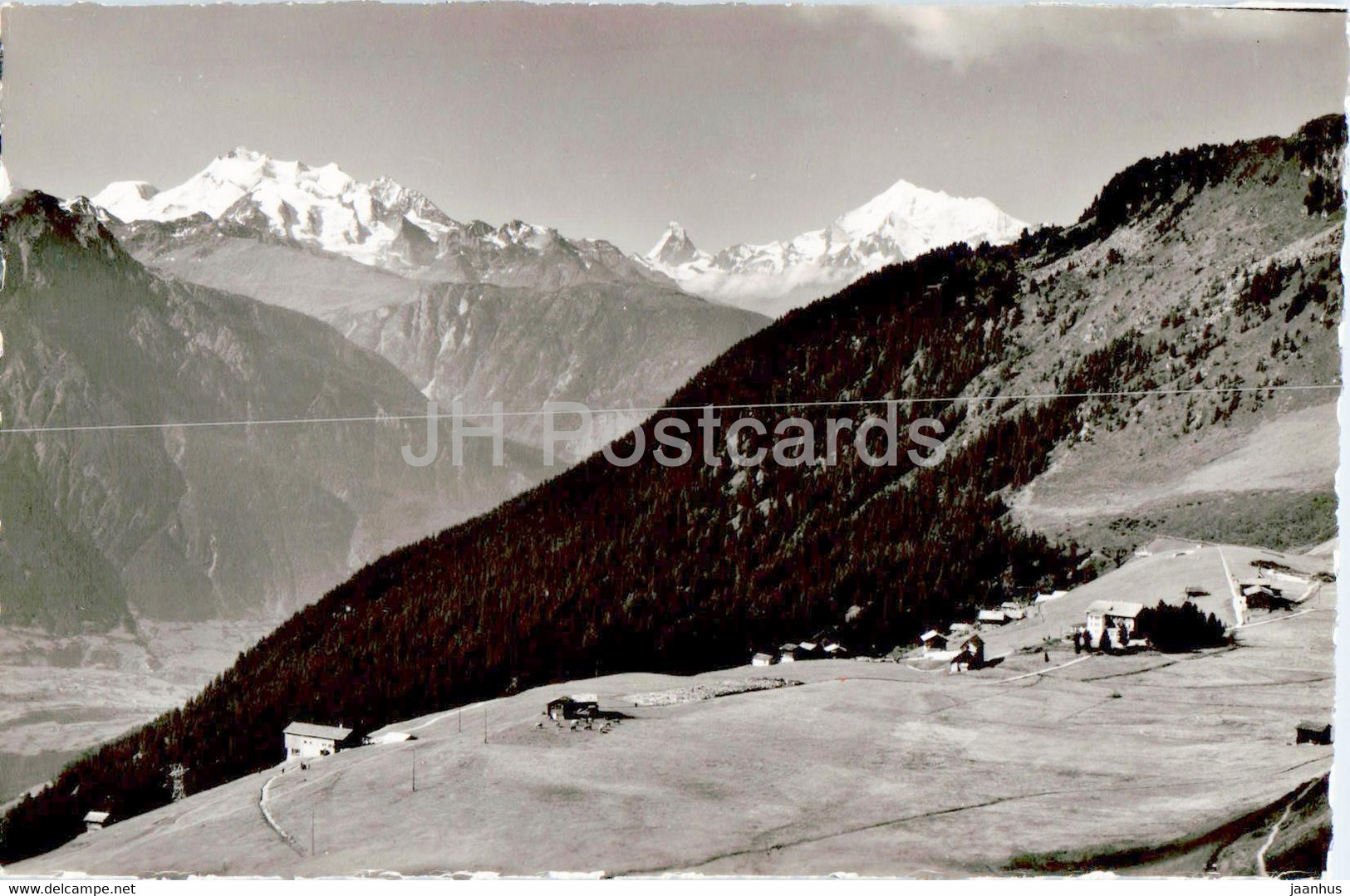 Riederalp - Mischabel - Matterhorn - Weisshorn - 19544 - Old Postcard - Switzerland - Unused - Riederalp